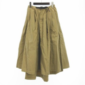 【中古】グラミチ GRAMICCI × DICKIES ボリューム スカート ベージュ S 240202E レディース