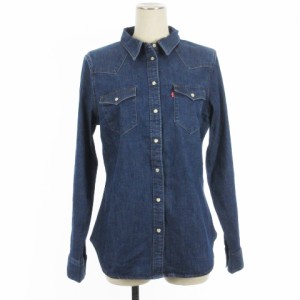 【中古】リーバイス Levi's ウエスタン シャツ ブラウス 長袖 17269-0037 インディゴ M ■ECS レディース