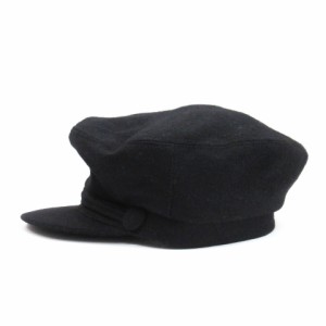 【中古】シップス SHIPS Qcillo&C キャスケット マリンキャップ 帽子 イタリア製 ウール ブラック 57 ■ECS