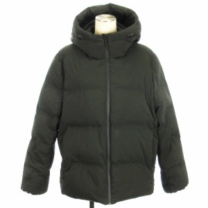 【中古】ユニクロ UNIQLO シームレス ダウン パーカ ジャケット ダークグリーン XL ■ECS レディース