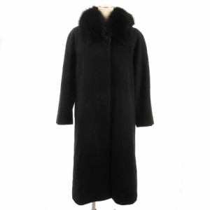 【中古】Run Robe 東京スタイル フォックスファー コート ウール アンゴラ ブラック  11 ■GY18 レディース