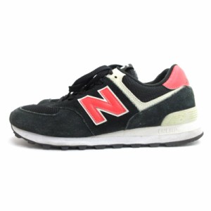 【中古】ニューバランス NEW BALANCE ML574SMP 574 Classics Black Red White スニーカー 26.5cm ブラック 240419E