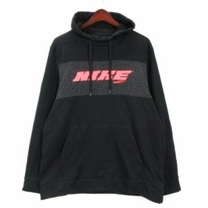 【中古】ナイキ NIKE パーカー クラッシュ プルオーバー スウェット 長袖 ブラック L 240411E メンズ