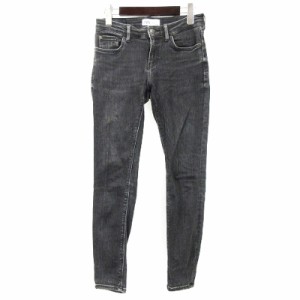 【中古】ザラ ZARA スキニー デニム パンツ ジーンズ 38 ブラック 240423E レディース