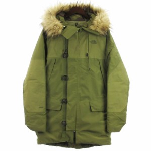 【中古】ザノースフェイス THE NORTH FACE COLD WEATHER PARKA ダウン ジャケット コート NF0A3CM6 カーキ S メンズ