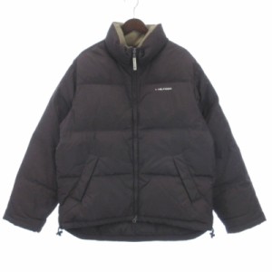 【中古】トミーヒルフィガー TOMMY HILFIGER ダウンジャケット ジップアップ ブラウン L メンズ