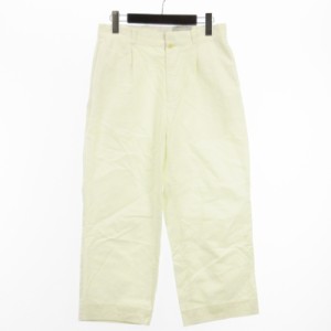 【中古】ヤエカ YAECA STUDY CHINO CLOTH PANTS TUCK STRAIGHT チノ パンツ 60642 ホワイト 29 レディース