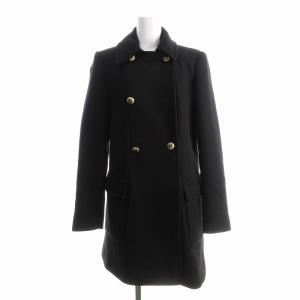 【タグ付き新品】ZARA M ケープコート ウールブレンド ブラック 金ボタン タグ付き新品】ZARA M ケープコート ウールブレンド ブラック 金