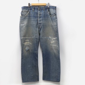 【中古】Levi's リーバイス 501 ビッグEモデル 刻印W ダメージ ストレートデニム ジーンズ INDIGO インディゴ メンズ