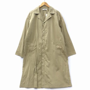 【中古】未使用品 チャオパニック CIAOPANIC オーバーサイズ ロングシャツコート ベージュ F メンズ レディース