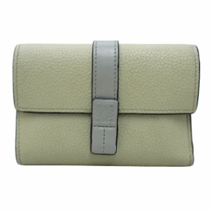 【中古】ロエベ LOEWE C660S86X01 バーティカル ウォレット スモール 財布 MARBLE GREEN(マーベルグリーン)