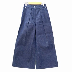 【中古】キャットコピー CATCOPY WIDE BUGGY DENIM PANTS ワイド バギー デニムパンツ ジーンズ ブルー  レディース