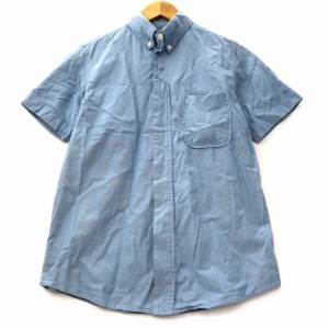 【中古】ニシカ nisica コットン 比翼ボタン BDシャツ 1 ブルー メンズ
