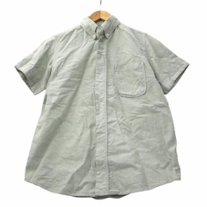 【中古】ニシカ nisica コットン 比翼ボタン BDシャツ 1 グリーン 