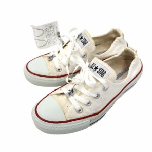 【中古】コンバース CONVERSE  5CK108 オールスター イージースリップ OX スニーカー 24 ホワイト レディース