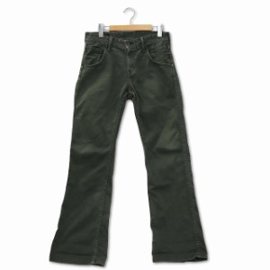 【中古】ジョンブル JOHNBULL シューカット カジュアルパンツ カーキグリーン メンズ