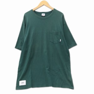 【中古】ダブルタップス WTAPS 201ATDT-CSM03 blank ss tee ブランク SS Tシャツ カットソー X03 グリーン 