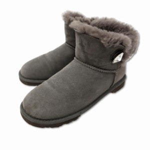 【中古】アグ オーストラリア UGG australia 23AW MINI BAILEY BUTTON BLING ミニ ベイリー ボタン ブリン 23 グレー