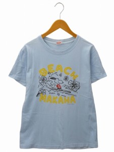 【中古】SUN SURF×PEANUTS サンサーフ×ピーナッツ クルーネック スヌーピー プリント 半袖 Tシャツ カットソー M