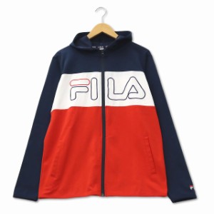 【中古】フィラ FILA ビッグロゴ ジップアップ パーカー ジャケット S  メンズ