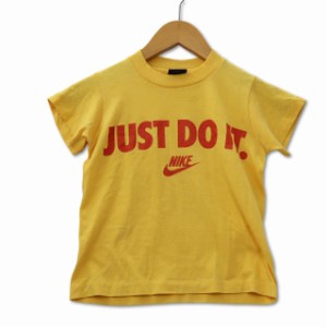 【中古】ナイキ NIKE 90s vintage 紺タグ Boys クルーネック 半袖 JUST DO IT. コットン カットソー Tシャツ S