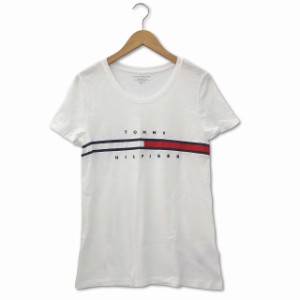 【中古】トミーヒルフィガー TOMMY HILFIGER 国内正規 フラッグ ショートスリーブ Tシャツ カットソー M レディース