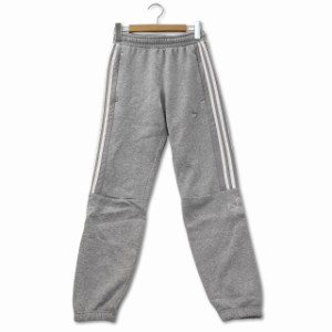 【中古】アディダス adidas サイドライン 裏起毛 スウェット パンツ XS グレー メンズ