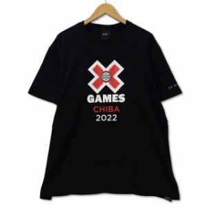 【中古】HUF ハフ 22SS X GAME X HUF S/S TEE ロゴプリント カットソー L ブラック 