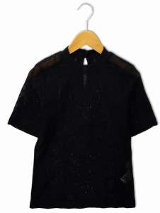 【中古】マメクロゴウチ  Curtain Lace Jacquard Jersey Top カーテン レース ジャガード ジャージー トップ 1