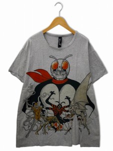 【中古】GroundY 仮面ライダー コラボ クルーネック ショッカー怪人 プリント 半袖 Tシャツ 3