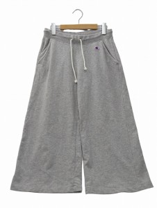 【中古】チャンピオン CHAMPION CW-K217 UVカット加工  3/4LENGTH SWEAT WIDE PANT ガウチョパンツ L グレー 