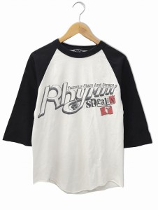 【中古】FSAS フサス クルーネック 七分丈 カットオフ Tシャツ WHITE ホワイト メンズ