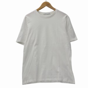 【中古】ユニクロ UNIQLO 341-436133＋J プラスジェイ スーピマコットンリラックスフィットクルーT カットソー M ホワイト 