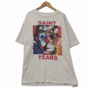 【中古】セントマイケル SAINTMICHAEL ×DENIM TEARS 23SS DENIMTEARS CLOWN SS TEE XL ホワイト 