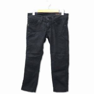 【中古】サムシング something S2150 ストレッチ サブリナパンツ ブラック S レディース