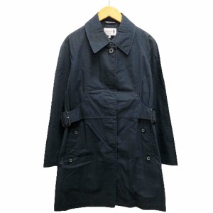 【中古】マッキントッシュ MACKINTOSH ステンカラ―コート スプリングコート コットン 32 紺 ネイビー レディース