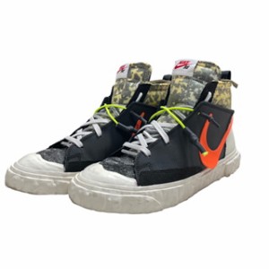 【中古】ナイキ NIKE レディメイド READYMADE スニーカー BLAZER MID ブレザーミッド cz3589-001 26.5cm 黒 ブラック メンズ