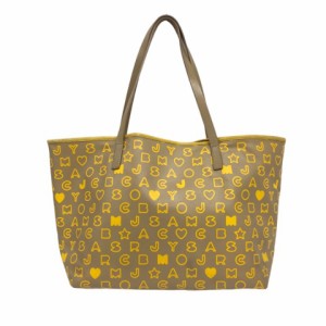 【中古】マークバイマークジェイコブス MARC by MARC JACOBS トートバッグ 総柄 茶 ブラウン 黄 イエロー レディース