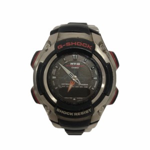 【中古】カシオジーショック  腕時計 ウォッチ MTG-500 アナログ 黒文字盤 ジャンク 銀 シルバー 黒 ブラック 赤 レッド メンズ