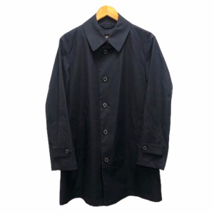 【中古】マッキントッシュ ロンドン MACKINTOSH LONDON ステンカラーコート アウター コットン ライナー付き 長袖 S 紺 ネイビー メンズ