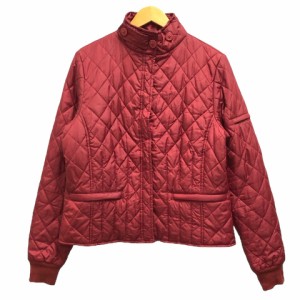 【中古】エルエルビーン L.L.BEAN ジャケット ブルゾン ライトアウター キルティング ハイネック 中綿 長袖 S 赤 レッド レディース