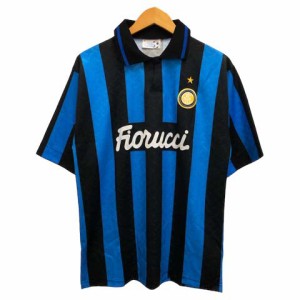 【中古】CALCIO ITALIA サッカーシャツ レプリカユニフォーム インテル 94-95 イタリア製 S ブルー ブラック ホワイト  メンズ