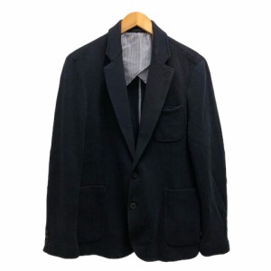 【中古】ザラマン ZARA MAN ジャケット ブレザー アウター Vネック 綿 無地 裏地 長袖 紺 ネイビー メンズ