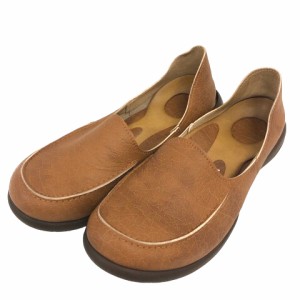 【中古】リゲッタ Re:getA ローファー ドライビングローファー フラットシューズ S 茶 キャメル レディース