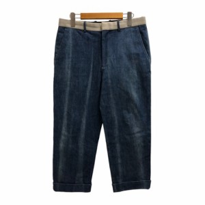 【中古】ミスターハリウッド N.HOOLYWOOD ×DIESEL デニム ジーンズ ストライプ コットン混 青 ブル グレー メンズ