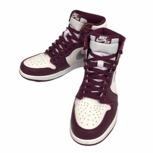 【中古】ナイキ 555088-611 AIR JORDAN 1 RETRO HIGH OG エア ジョーダン 1 レトロ ハイ オリジナル スニーカー 28.5 ボルドー メンズ