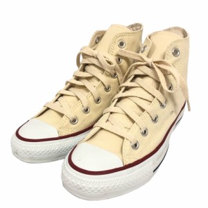 【中古】コンバース CONVERSE スニーカー オールスター HI ALL STAR HI M9162 1706 ハイカット 24 白 アイボリー レディース