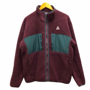 【中古】未使用品 ナイキ FN0373-681 ACG Arctic Wolf Fullzip フリースジャケット ブルゾン ロゴ 長袖 M ボルドー ワインレッド メンズ