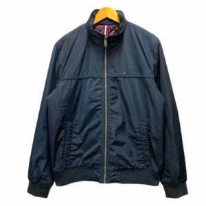 【中古】トミーヒルフィガー TOMMY HILFIGER ジャケット ブルゾン アウター 中わた ナイロン 裏地キルティング 長袖 M ネイビー メンズ