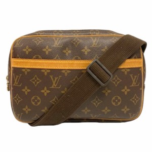 【中古】ルイヴィトン LOUIS VUITTON M45254 リポーターPM ショルダーバッグ メッセンジャーバッグ モノグラム 茶 ベージュ レディース